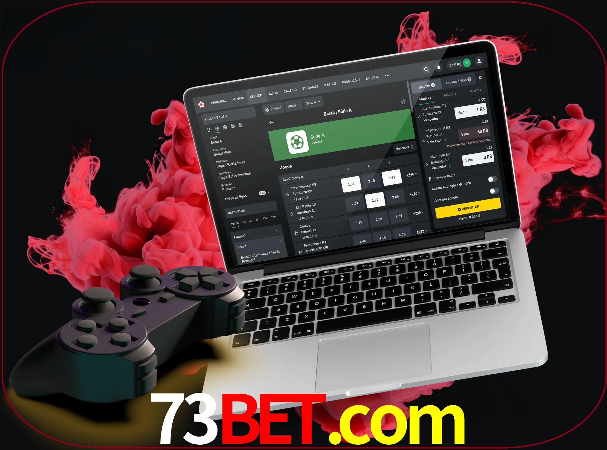 Visite a secção especial de jogos de vídeo em 73bet para descobrir em que jogos pode apostar e ganhar muito dinheiro.